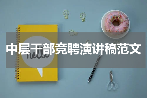 中层干部竞聘演讲稿范文