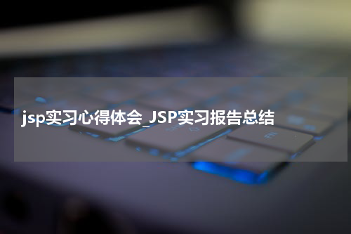 jsp实习心得体会_JSP实习报告总结