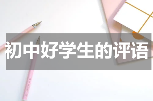 初中好学生的评语