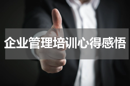 企业管理培训心得感悟