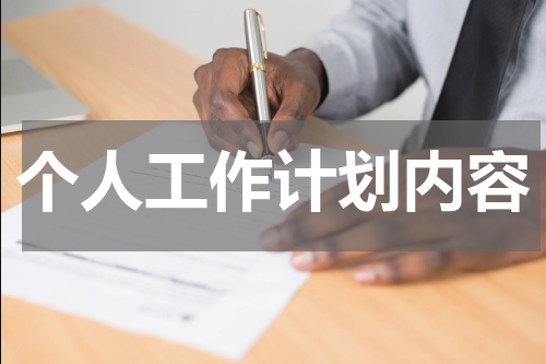 个人工作计划内容
