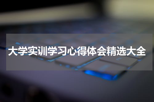 大学实训学习心得体会精选大全