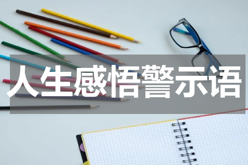 人生感悟警示语