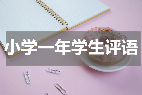 小学一年学生评语
