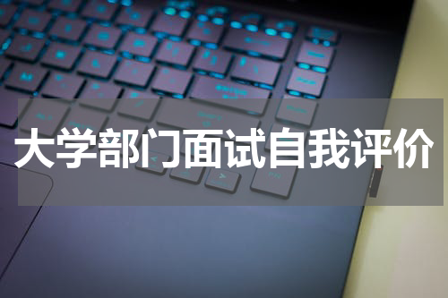 大学部门面试自我评价