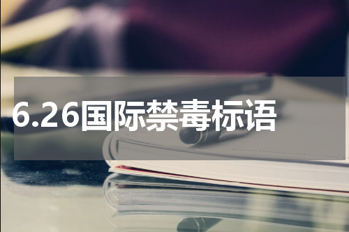 6.26国际禁毒标语