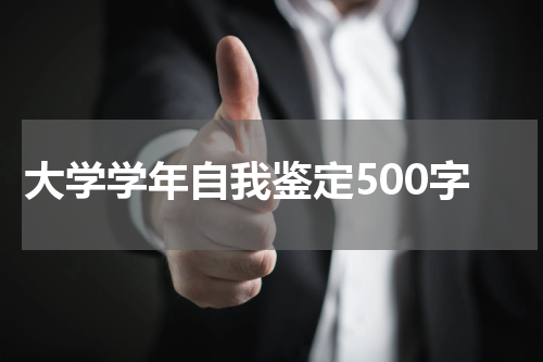 大学学年自我鉴定500字