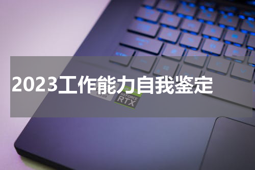 2023工作能力自我鉴定