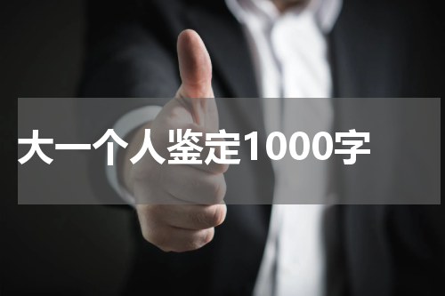 大一个人鉴定1000字