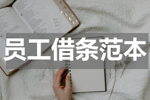 员工借条范本
