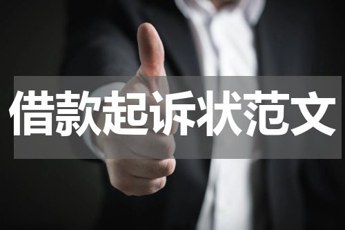 借款起诉状范文
