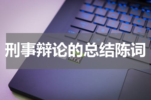 刑事辩论的总结陈词