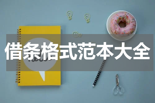借条格式范本大全