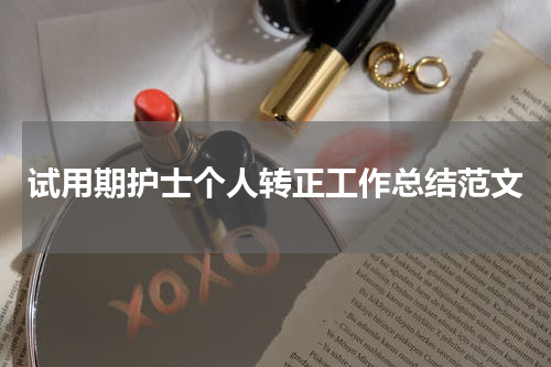 试用期护士个人转正工作总结范文
