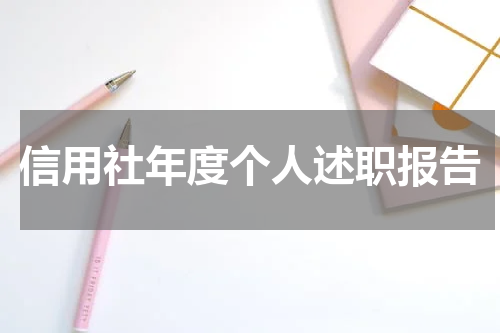 信用社年度个人述职报告