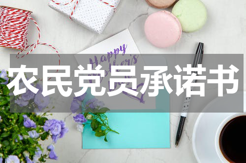 农民党员承诺书