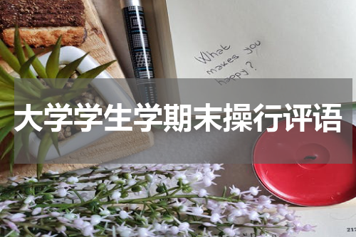 大学学生学期末操行评语