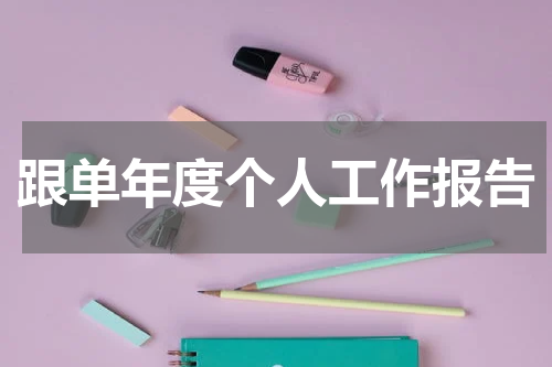 跟单年度个人工作报告