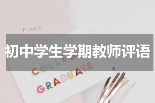 初中学生学期教师评语