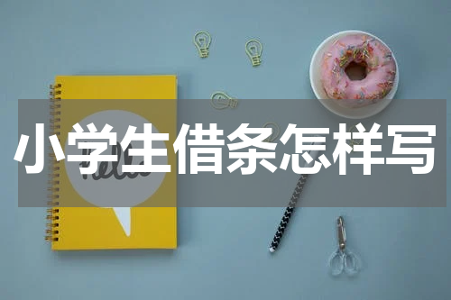小学生借条怎样写