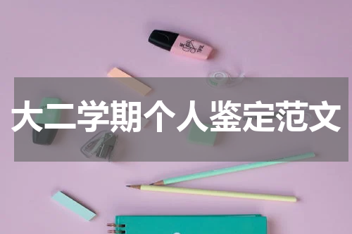 大二学期个人鉴定范文