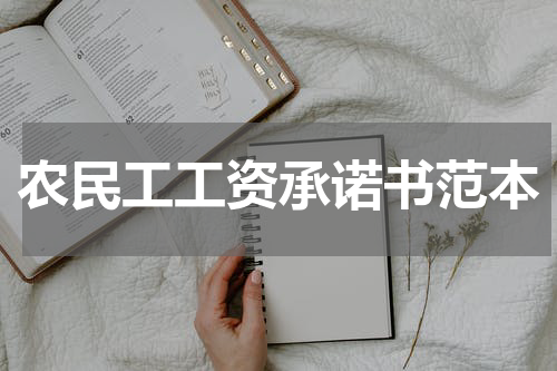 农民工工资承诺书范本