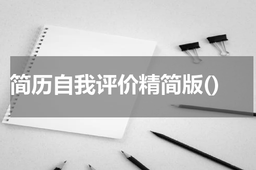简历自我评价精简版()