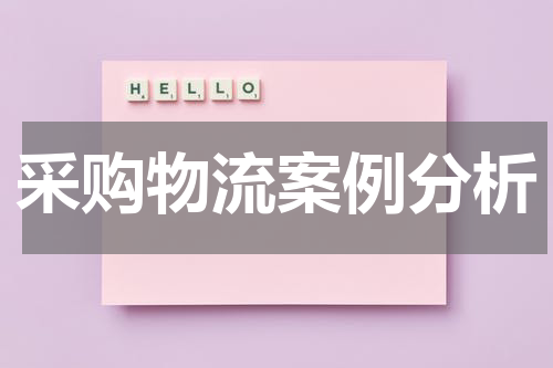 采购物流案例分析