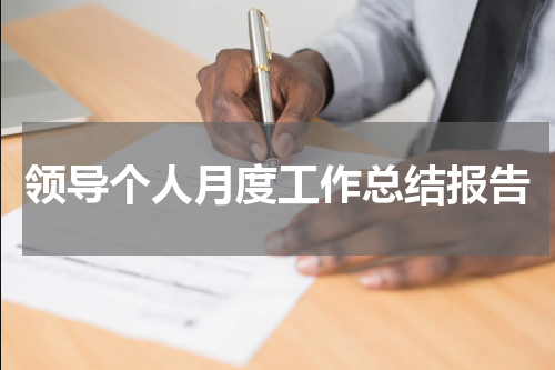领导个人月度工作总结报告