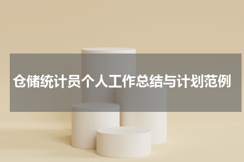 仓储统计员个人工作总结与计划范例