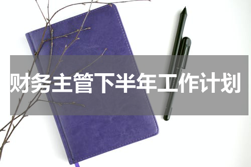 财务主管下半年工作计划