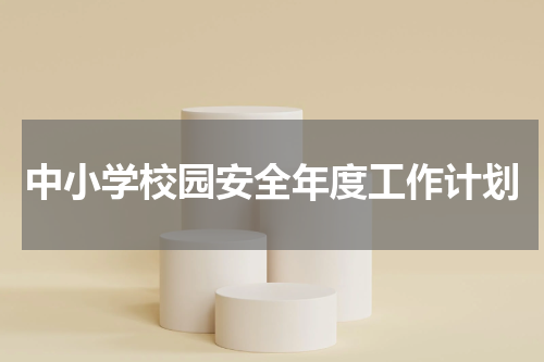 中小学校园安全年度工作计划
