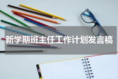 新学期班主任工作计划发言稿