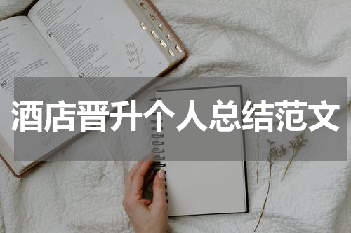 酒店晋升个人总结范文