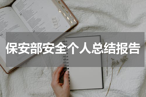 保安部安全个人总结报告