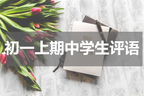 初一上期中学生评语