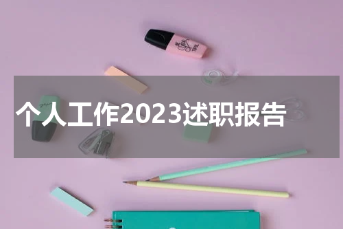 个人工作2023述职报告