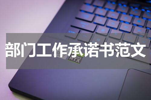 部门工作承诺书范文