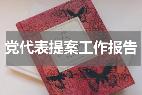 党代表提案工作报告