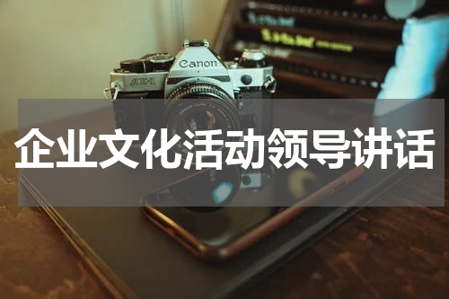 企业文化活动领导讲话