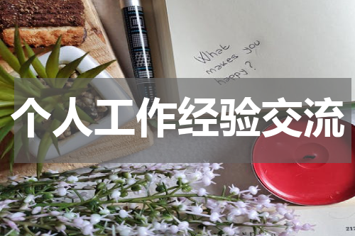 个人工作经验交流