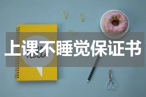 上课不睡觉保证书