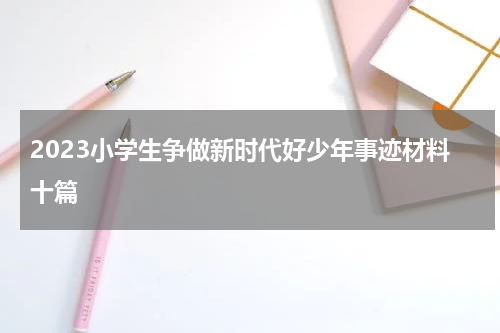 2023小学生争做新时代好少年事迹材料十篇