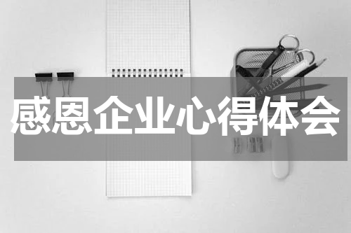 感恩企业心得体会