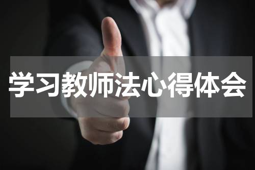 学习教师法心得体会