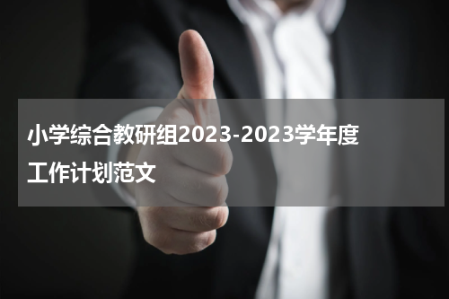 小学综合教研组2023-2023学年度工作计划范文