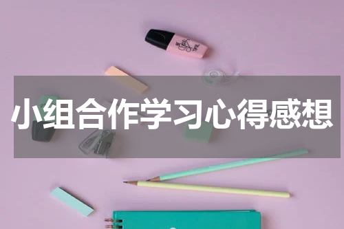 小组合作学习心得感想
