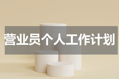营业员个人工作计划