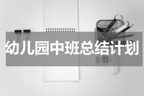 幼儿园中班总结计划