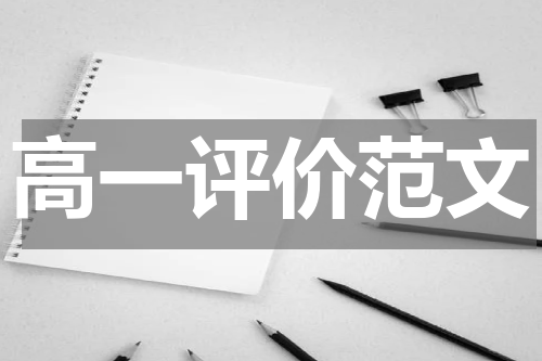 高一评价范文